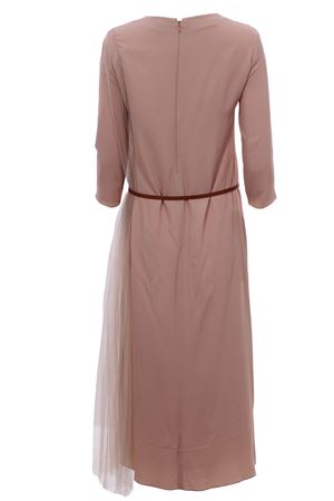 Abito lungo in crepe con plissè in tulle FABIANA FILIPPI | ABD270W398A753VR2